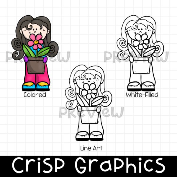 Garden Kids, Gardening Cliparts PNG Graphics - Commercial Use - Clipart Diaries - Image 2