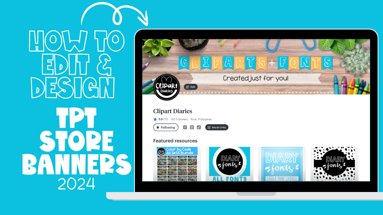 How To Create a TPT Store Banner