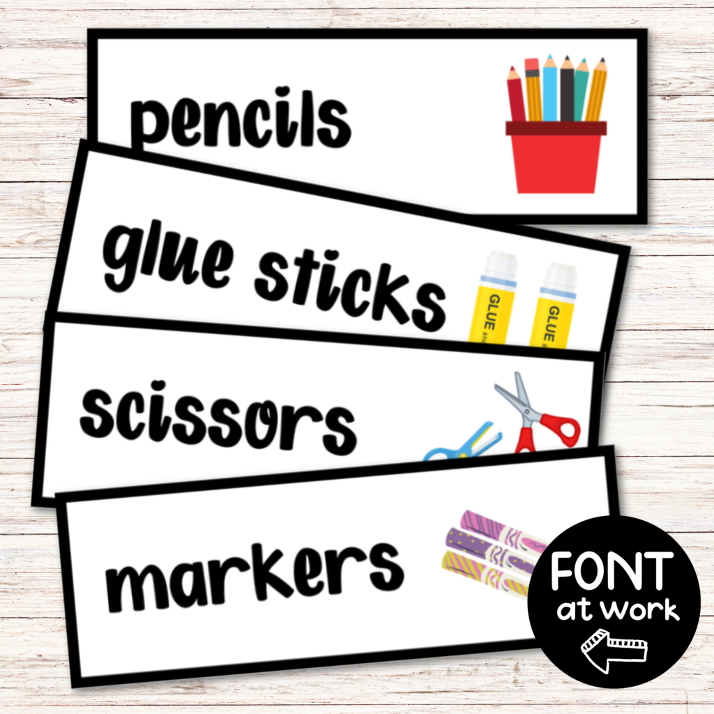  fonts for classroom labels